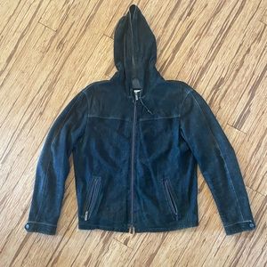 Armani Collezioni lightweight lambskin leather jacket size 40